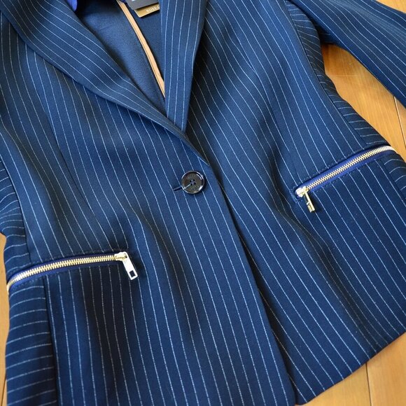 BOSS Jocalua Pinstripe Blazer Size 0 - Picture 11 of 16